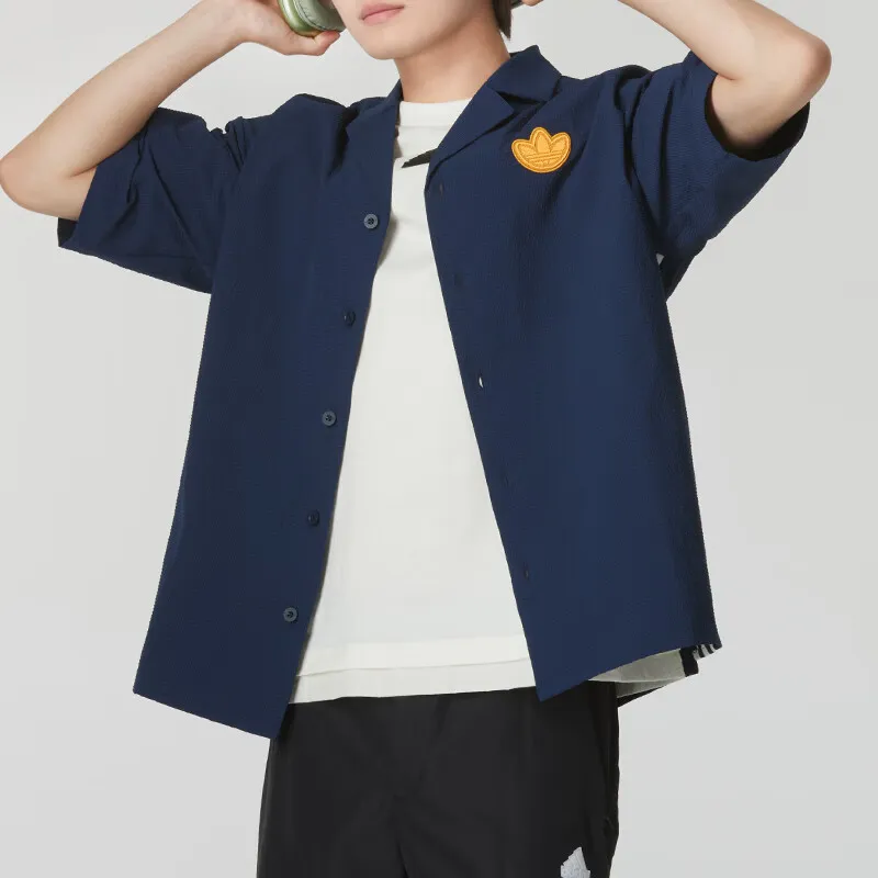 adidas Originals Graphic Shirt 'Navy Yellow' JI7229 sold by KicksCrew product image thumbnail 5