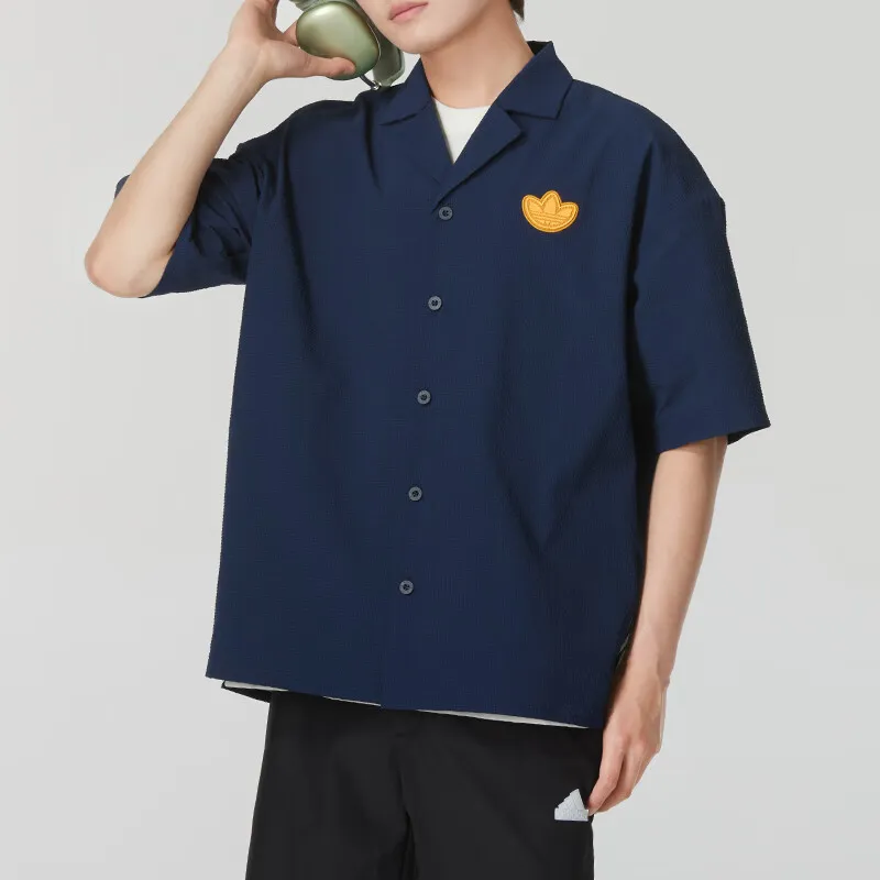 adidas Originals Graphic Shirt 'Navy Yellow' JI7229 sold by KicksCrew product image thumbnail 4