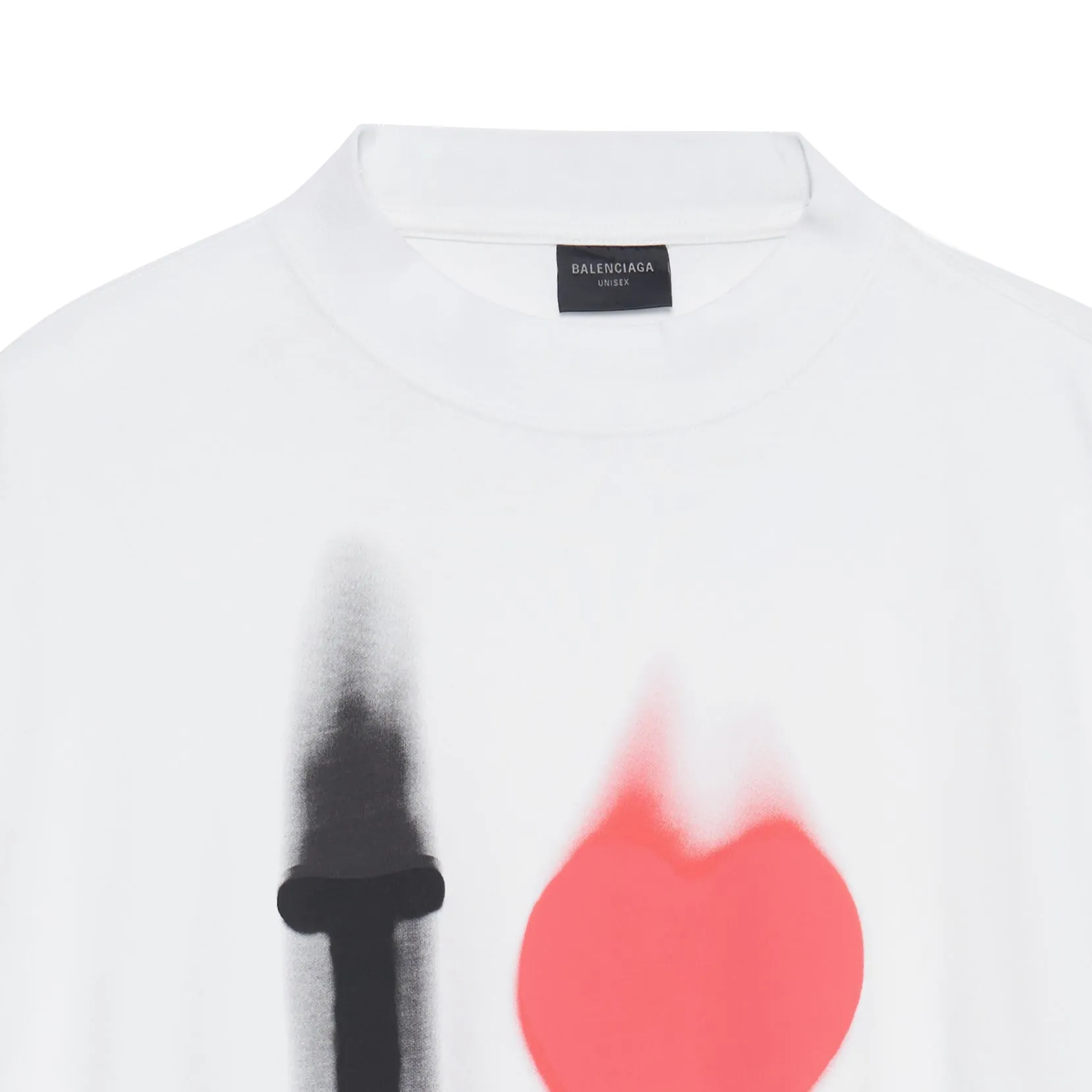 Balenciaga I Love T-shirt Large Fit 'White' 744439TOVH39081 sold by KicksCrew product image thumbnail 3