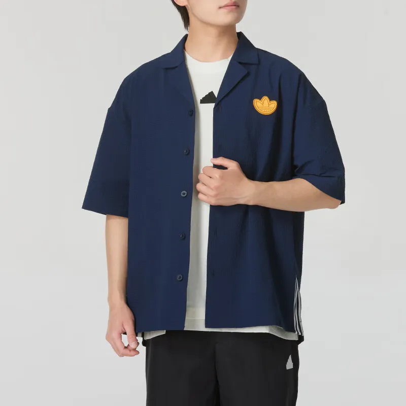adidas Originals Graphic Shirt 'Navy Yellow' JI7229 sold by KicksCrew product image thumbnail 2