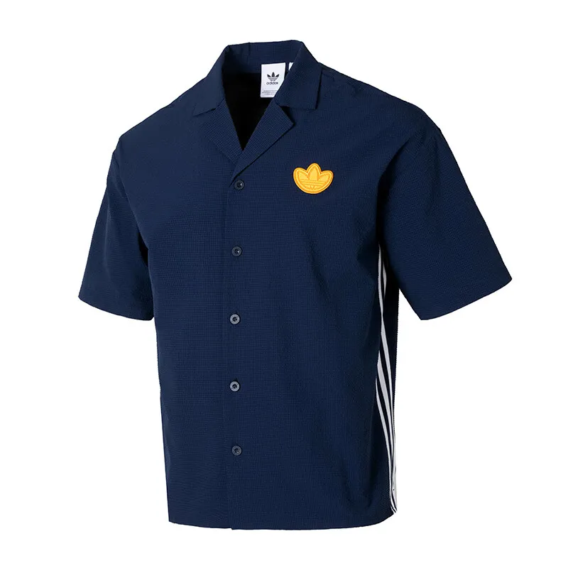 adidas Originals Graphic Shirt 'Navy Yellow' JI7229 sold by KicksCrew