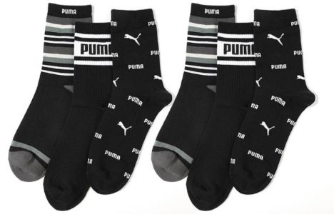 PUMA Casual Long Socks 3 Pack 'Black White' 701206530-001 sold by KicksCrew