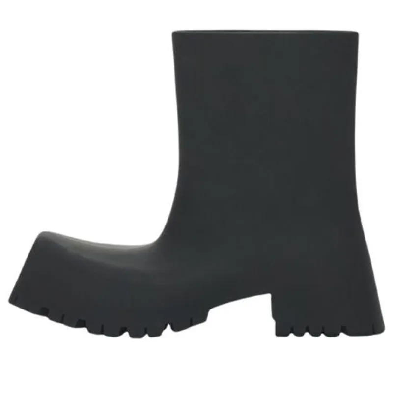 (WMNS) Balenciaga 50mm Trooper Rubber Boots 'Black' 679326W0FO81000 sold by KicksCrew