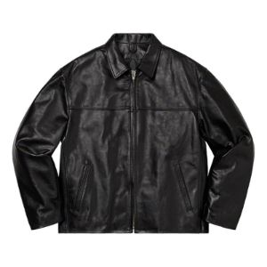 Supreme x Yohji Yamamoto Leather Work Jacket 'Black White Red' SUP-FW20-105 sold by KicksCrew