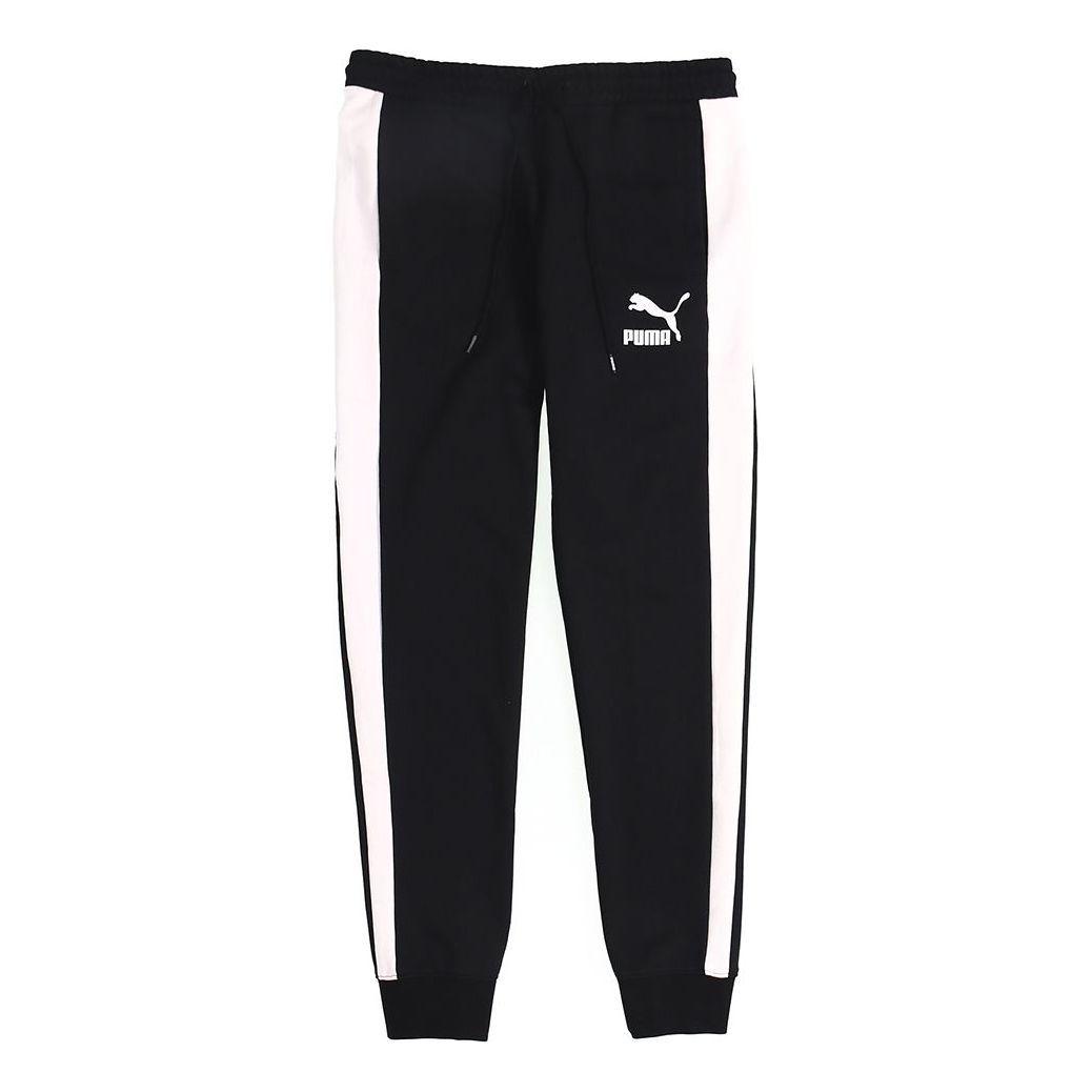 Puma Iconic T7 Track Pants 'Black White' 595983-01 sold by KicksCrew