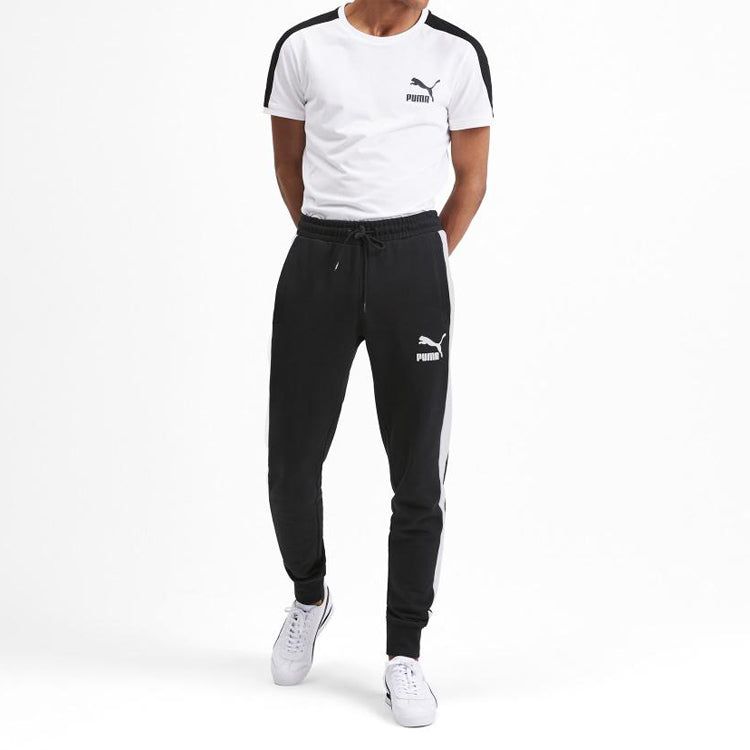 Puma Iconic T7 Track Pants 'Black White' 595983-01 sold by KicksCrew product image thumbnail 3