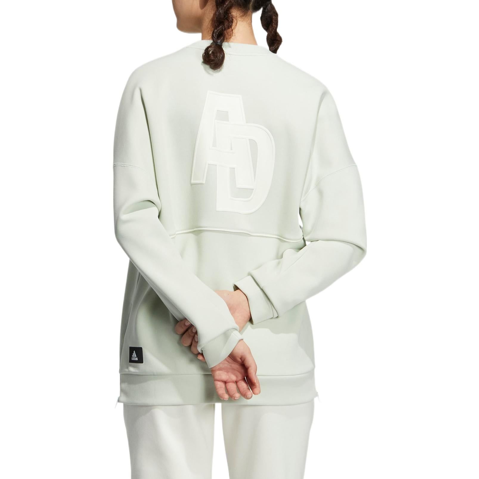 (WMNS) adidas Monogram Sweatshirt 'White' IB2735 sold by KicksCrew product image thumbnail 3