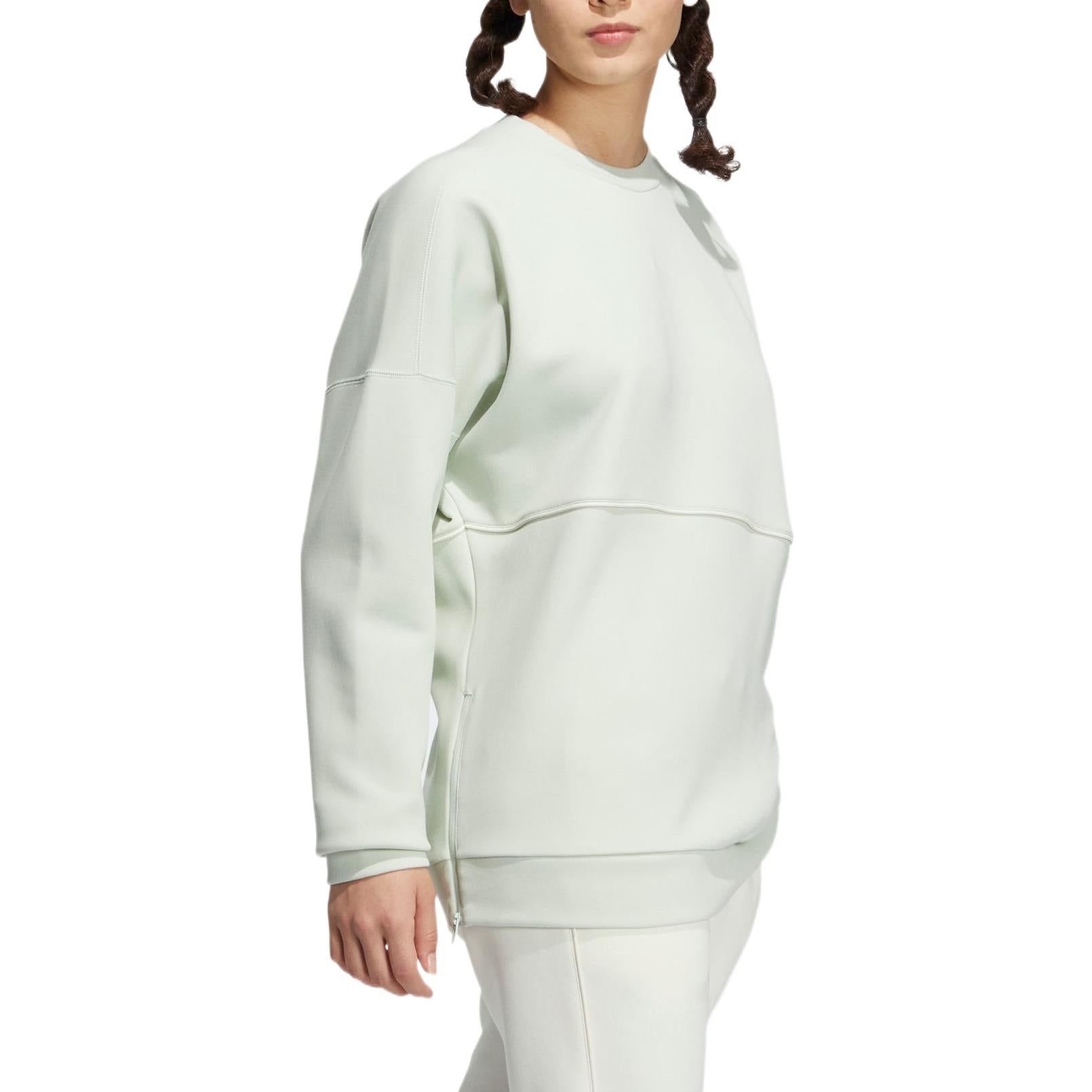 (WMNS) adidas Monogram Sweatshirt 'White' IB2735 sold by KicksCrew product image thumbnail 4