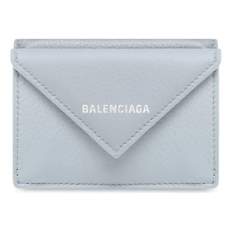 (WMNS) Balenciaga Papier Mini Wallet 'Blue' 391446DLQ0N4005 sold by KicksCrew