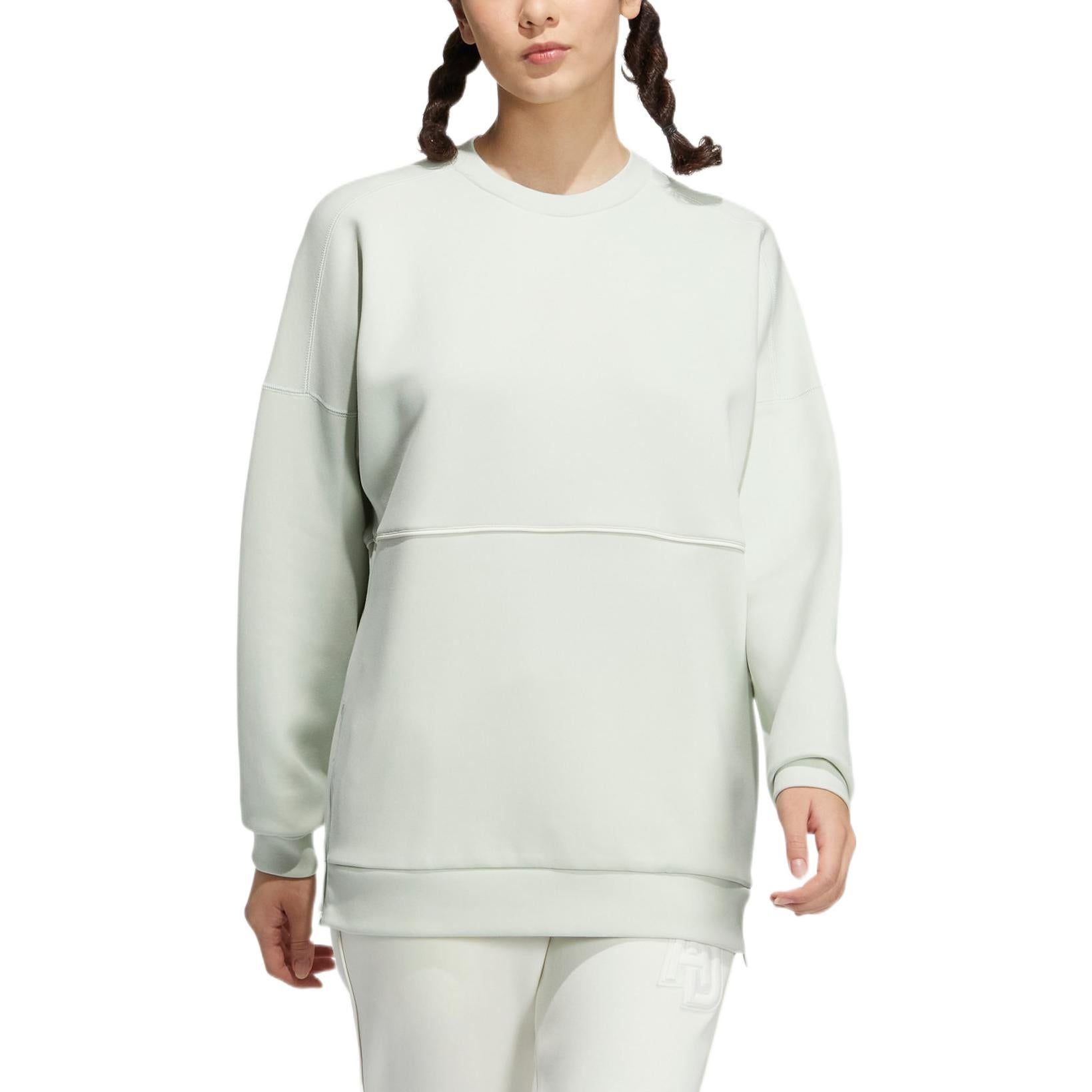 (WMNS) adidas Monogram Sweatshirt 'White' IB2735 sold by KicksCrew product image thumbnail 2