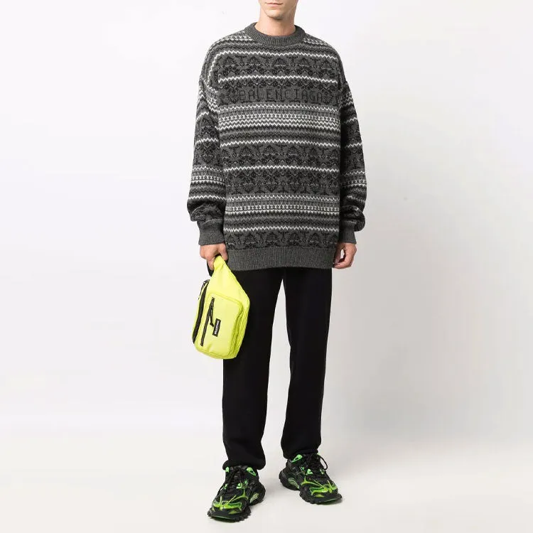 Balenciaga Fair Isle Crewneck Sweater 'Grey' 675280T16121240 sold by KicksCrew product image thumbnail 3