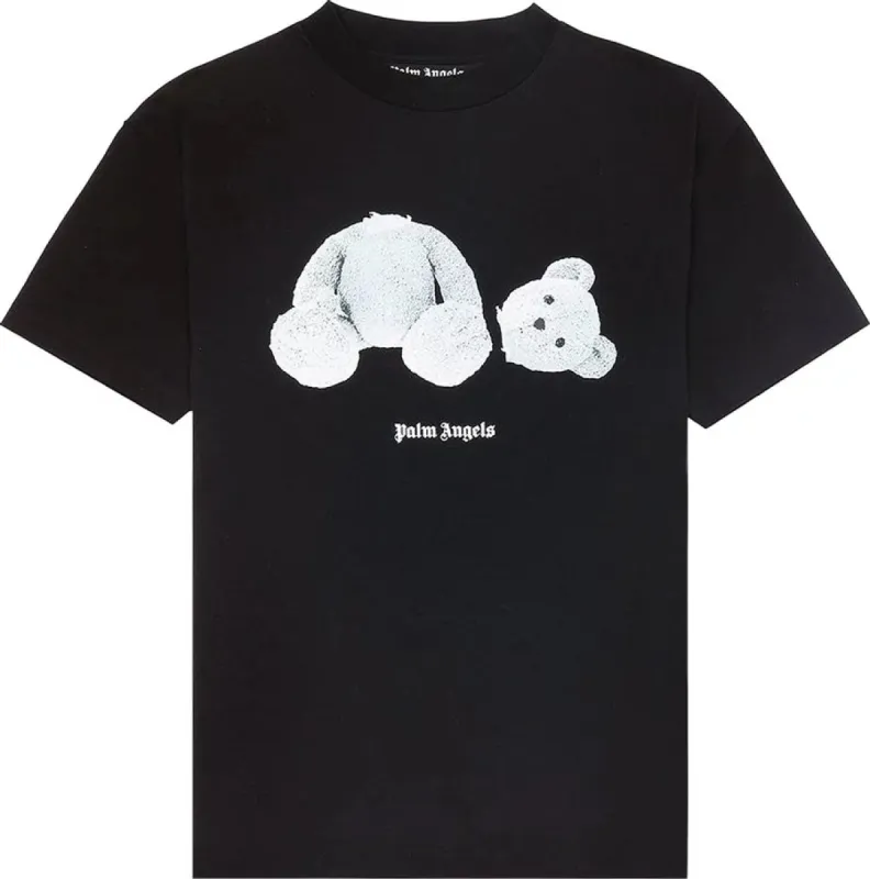 Palm Angels Ice Bear Tee 'Black White' PMAA001E20JER0041001 sold by KicksCrew
