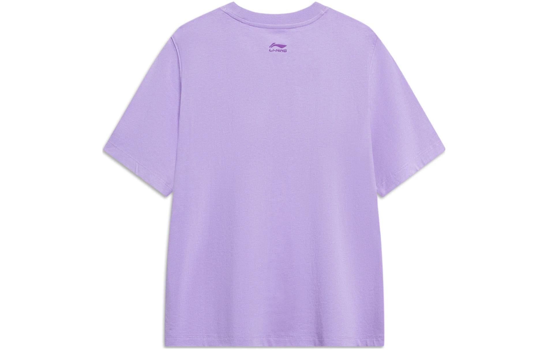 (WMNS) Li-Ning Have A Summer Day Graphic T-shirt 'Purple' AHST192-1 sold by KicksCrew product image thumbnail 2