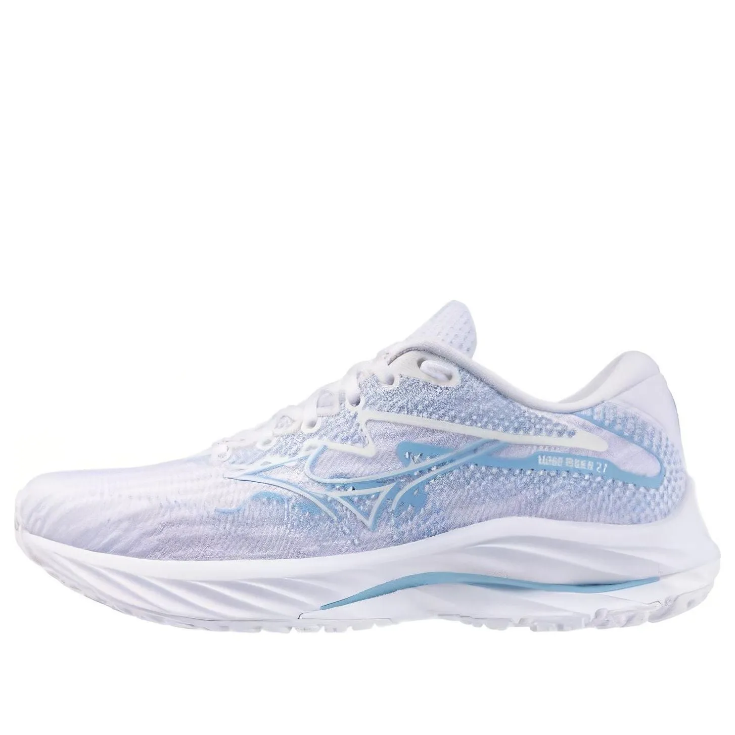 (WMNS) Mizuno Wave Rider 27 'White Light Blue' J1GD230676 sold by KicksCrew