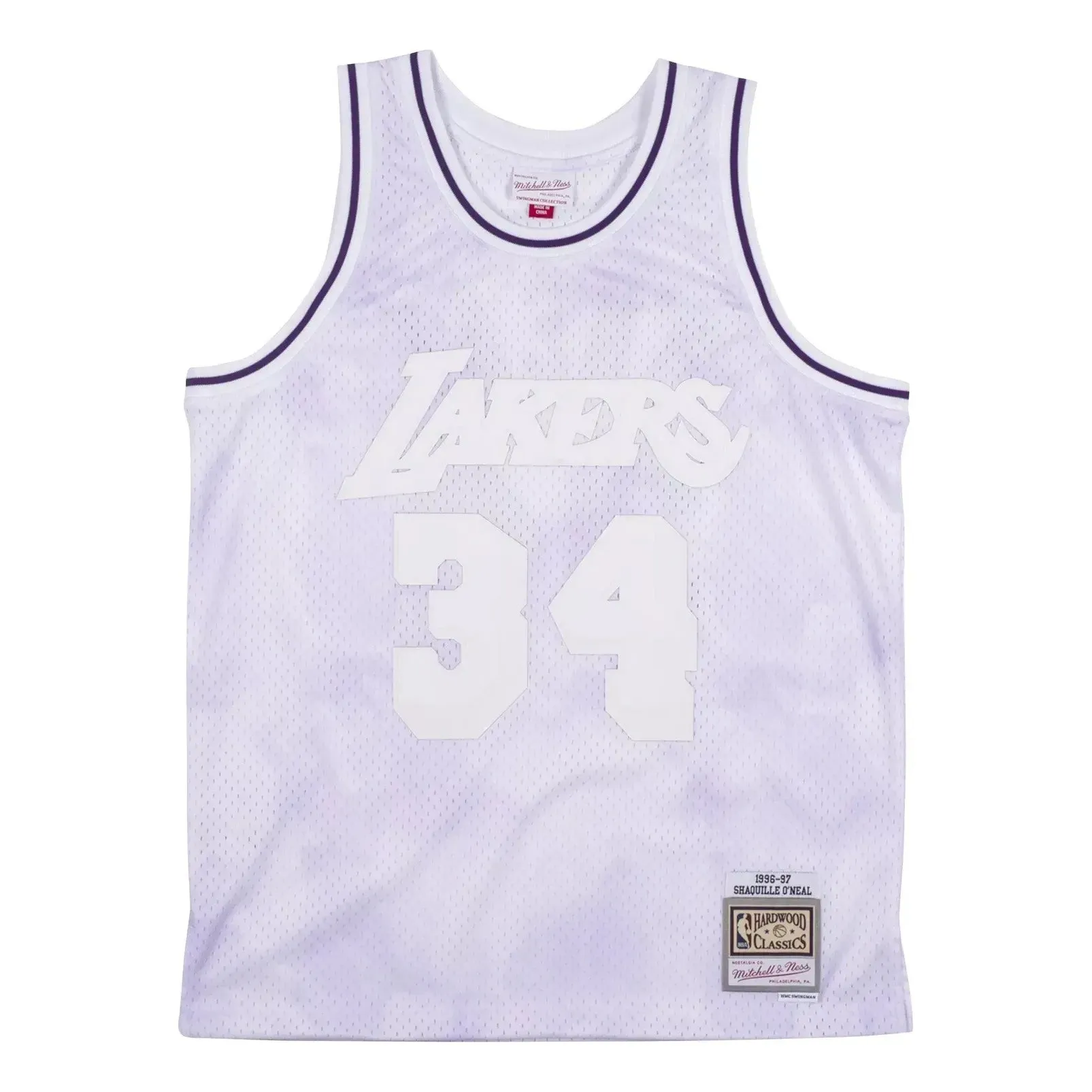 Mitchell & Ness x NBA LA Lakers 1996-97 Cloudy Skies Swingman Jersey 'Shaquille O'Neal 34' SMJYBW19061-LALLTPR96SON sold by KicksCrew