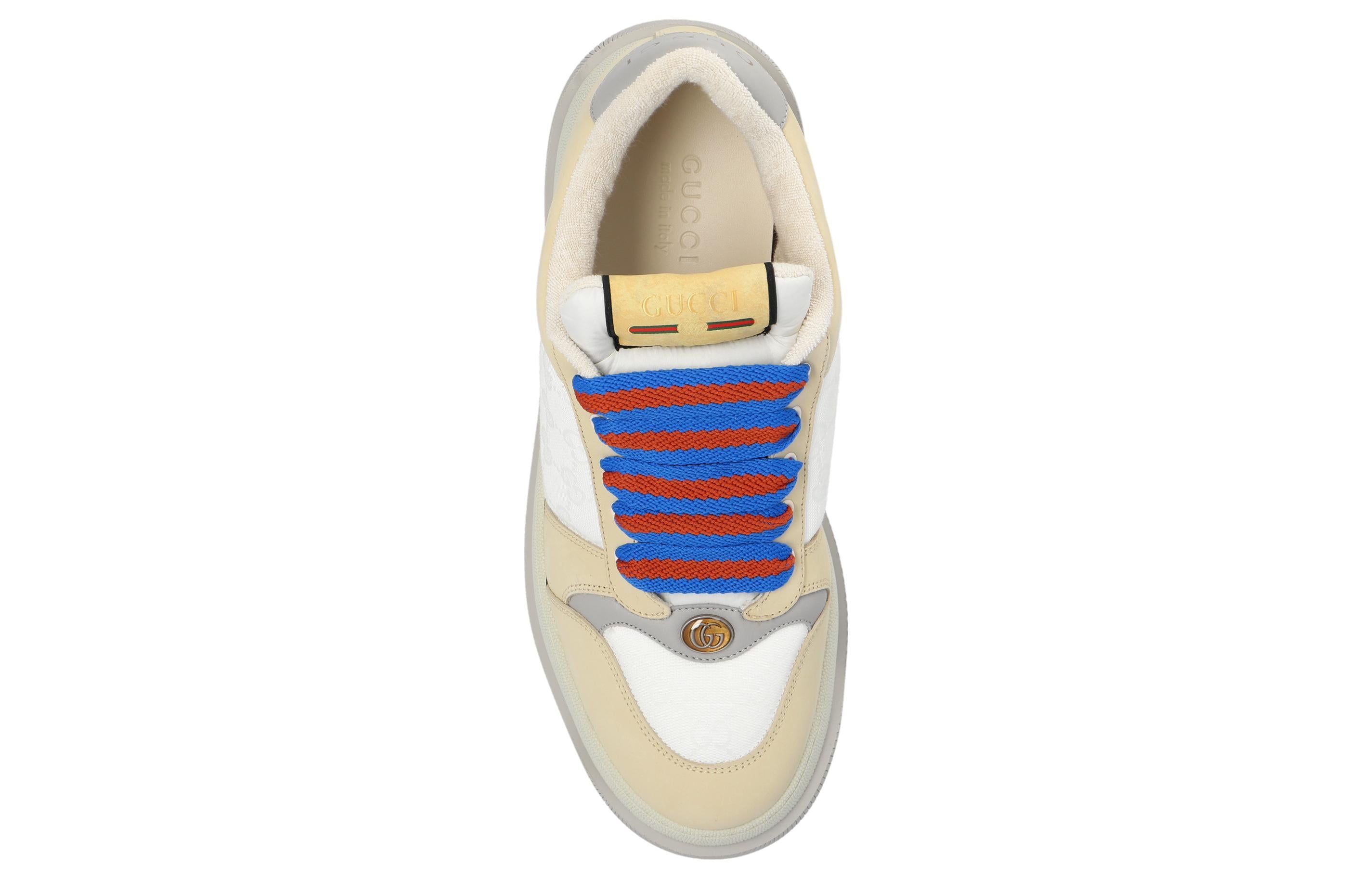 GUCCI Screener GG Leather Sneakers 'White Beige Grey' 750048-FAB39-9083 sold by KicksCrew product image thumbnail 5