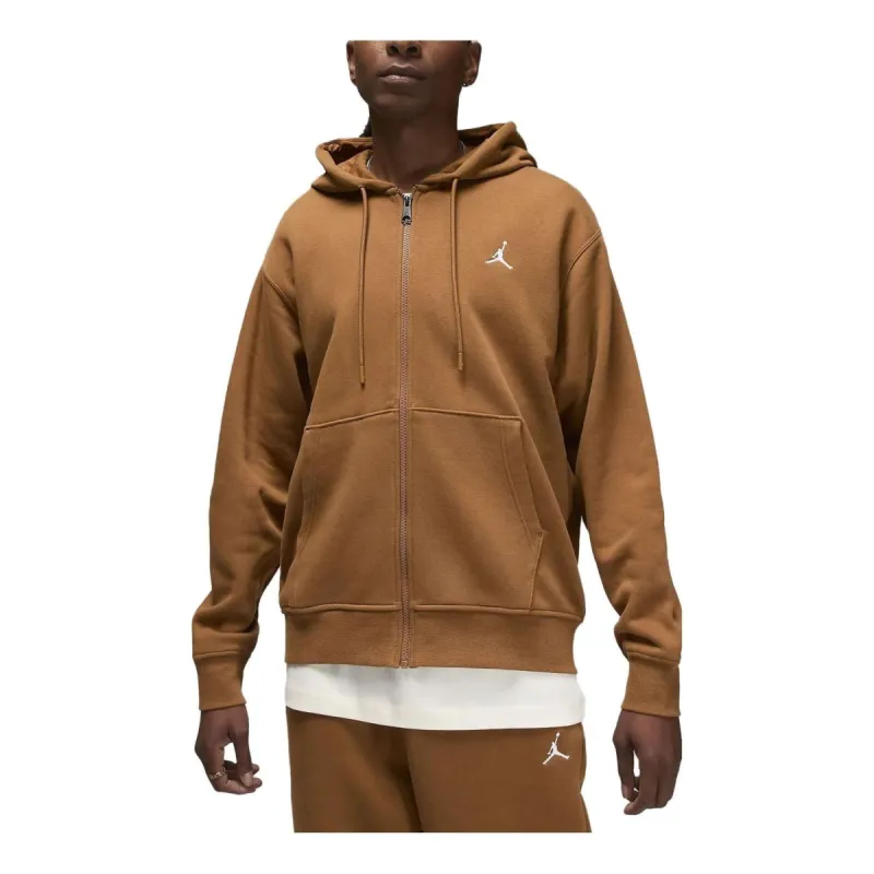 Air Jordan Brooklyn Fleece Full-Zip Hoodie 'Brown' FJ7772-281 sold by KicksCrew