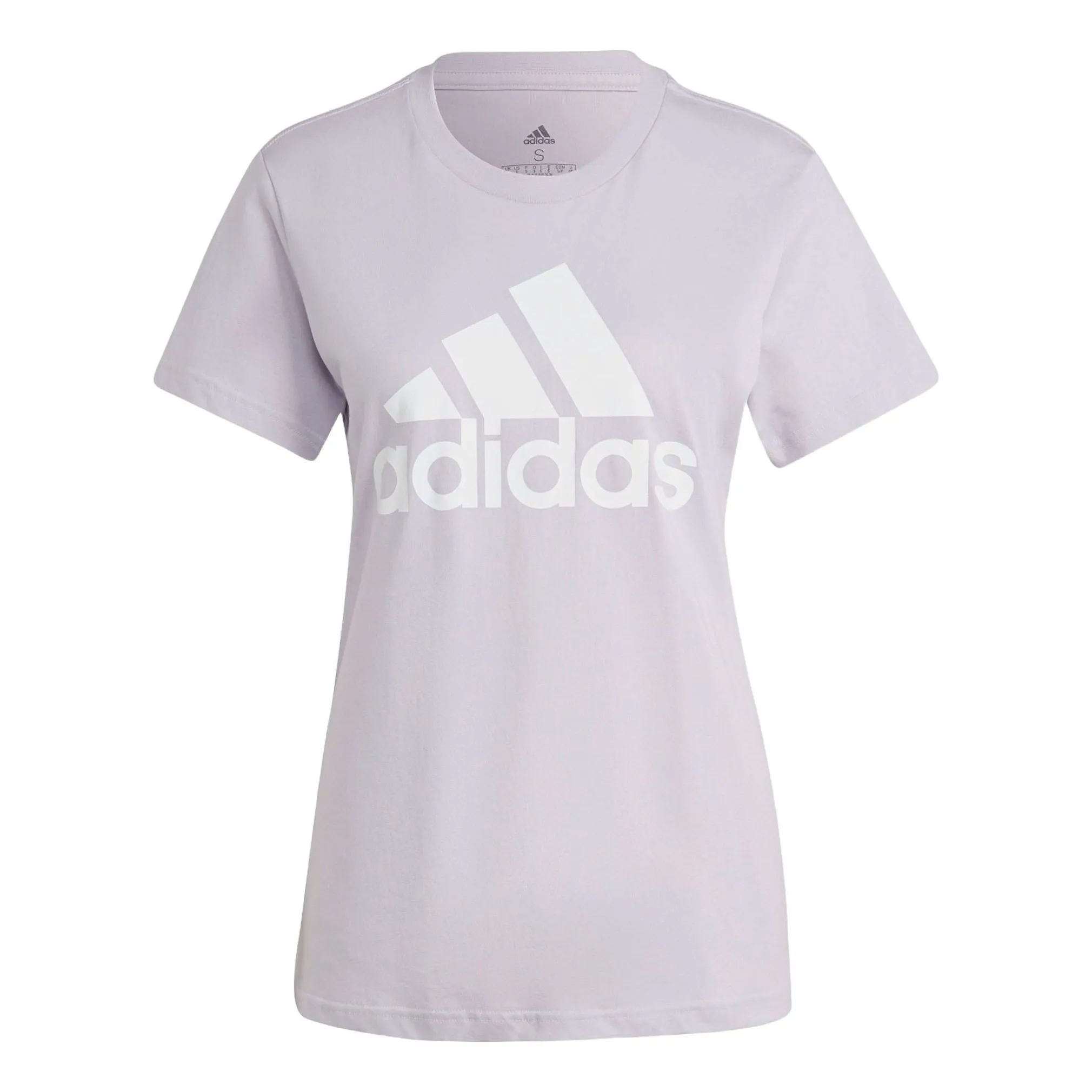 (WMNS) adidas Essentials Logo T-shirt Asia Sizing 'Grey White' IC0633 sold by KicksCrew
