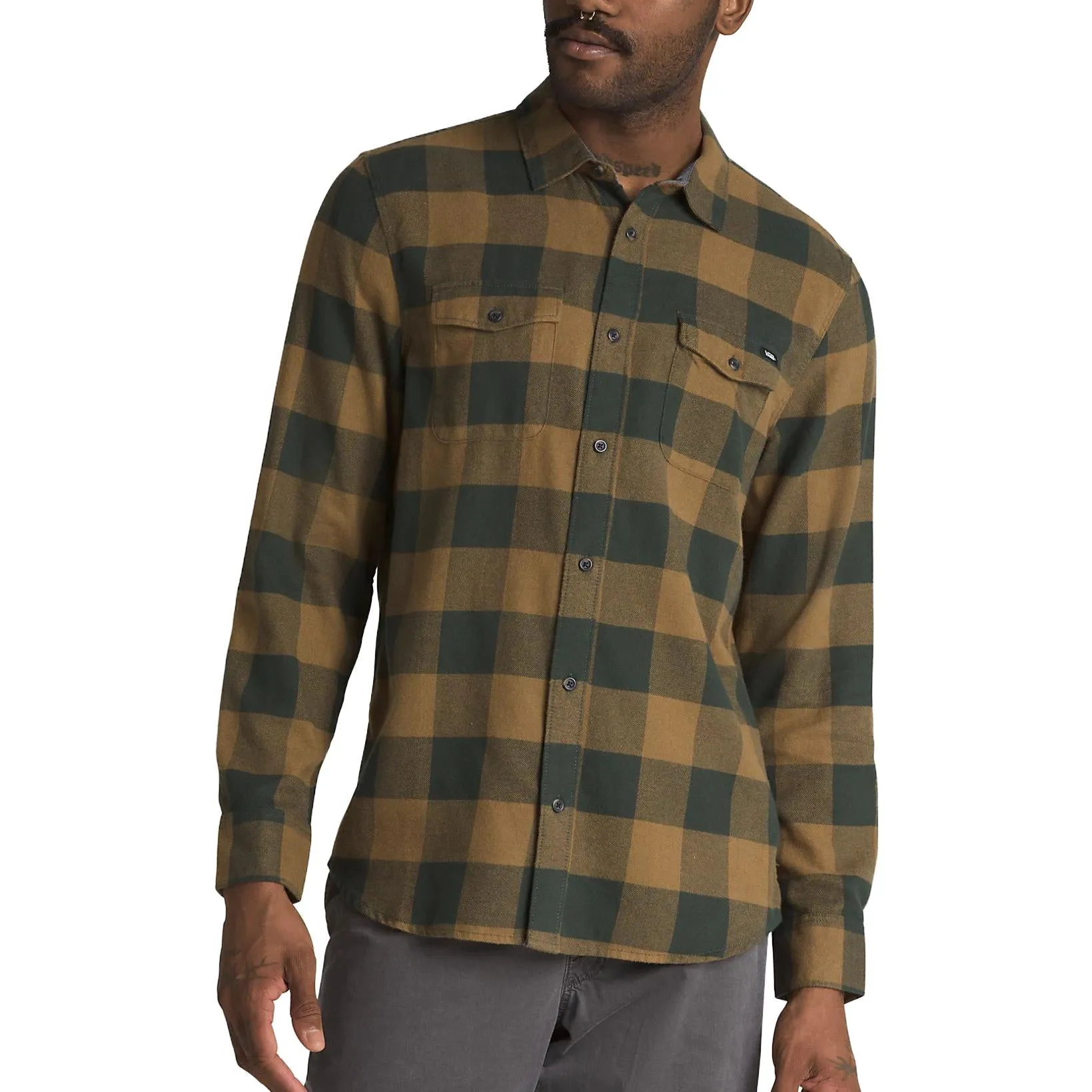 Vans Aliso Flannel Button Down Shirt 'Deep Forest' VN0A49LDCMD sold by KicksCrew product image thumbnail 4