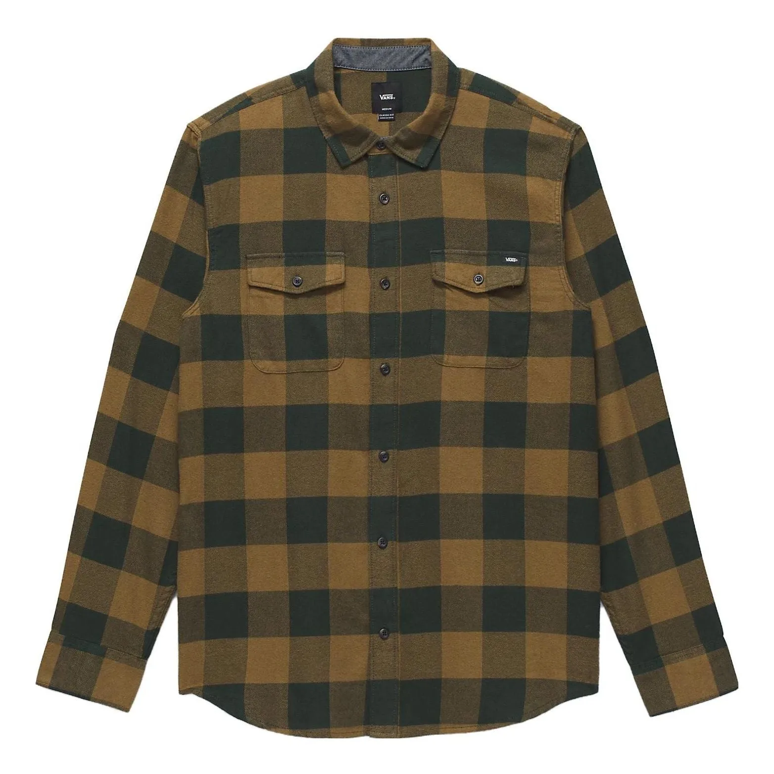 Vans Aliso Flannel Button Down Shirt 'Deep Forest' VN0A49LDCMD sold by KicksCrew