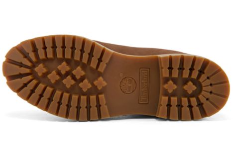 Timberland Premium 6 Inch Waterproof Wide Fit Boots 'Brown Nubuck with Yellow and Red Collar' A2NC8W sold by KicksCrew