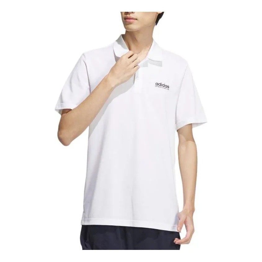 adidas Pique Solid Polo Shirt 'White' JI9056 sold by KicksCrew product image thumbnail 3