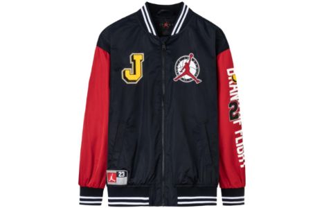 (GS) Air Jordan 49ers Letterman Jacket 'Red' FJ5345-010 sold by KicksCrew