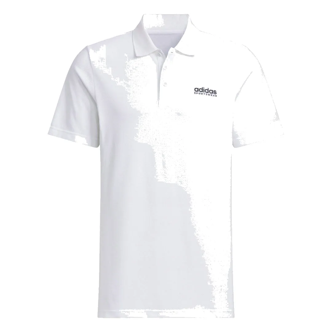 adidas Pique Solid Polo Shirt 'White' JI9056 sold by KicksCrew