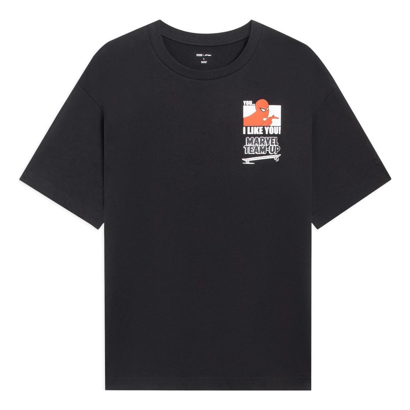 Li-Ning x MARVEL Spider Man Graphic T-shirt 'Black' AHSSB89-1 sold by KicksCrew