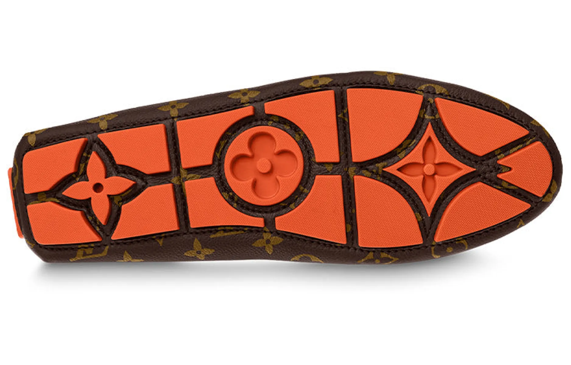 Louis Vuitton Dark Brown Loafers with Orange Details Major Loafer - Men - Shoes | LOUIS VUITTON ® main image 4