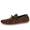 LOUIS VUITTON LV Driver Moccasin Shoes 'Brown Monogram with Orange' 1ABF7Z sold by KicksCrew
