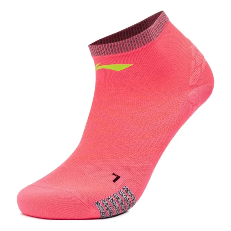 Li-Ning Running Short Socks 'Neon Red' AWST101-2 sold by KicksCrew