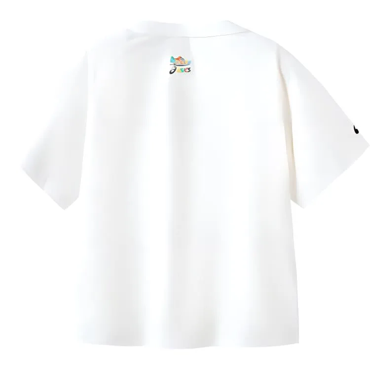 (GS) ASICS Logo Print T-shirt 'White Blue' 332241173077-10 sold by KicksCrew product image thumbnail 2