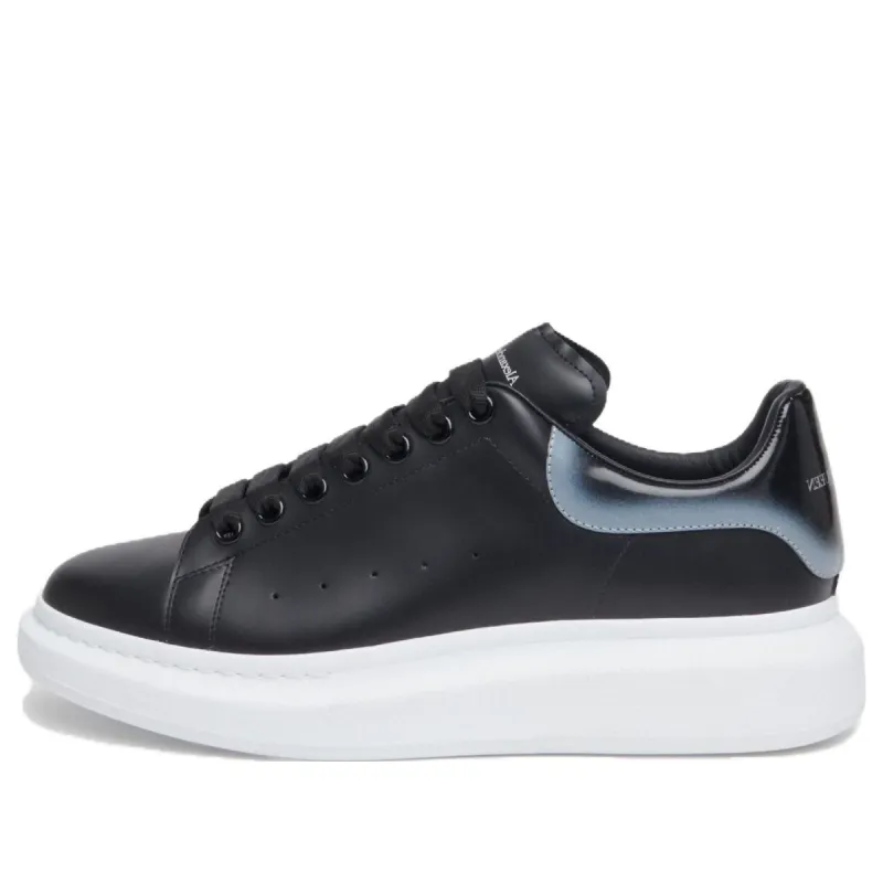 Alexander McQueen Larry Leather Sneakers 'Black White' 777367WIE9G1081 sold by KicksCrew