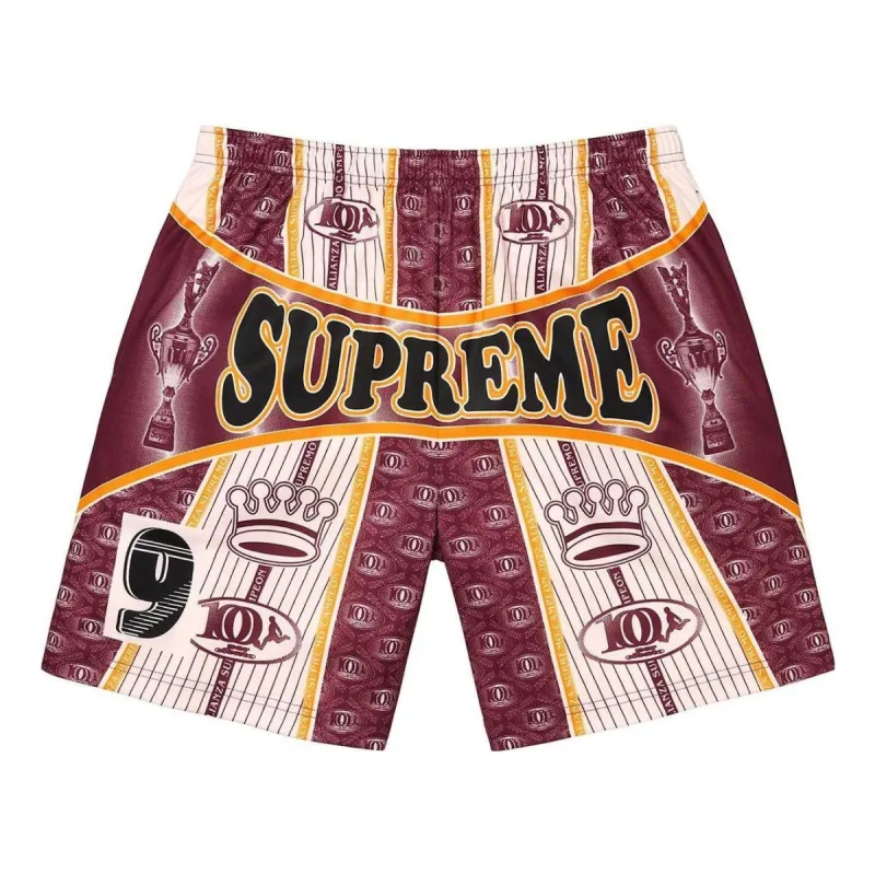 Supreme Por Ciento Soccer Shorts 'Red White Black' SUP-FW22-082 sold by KicksCrew