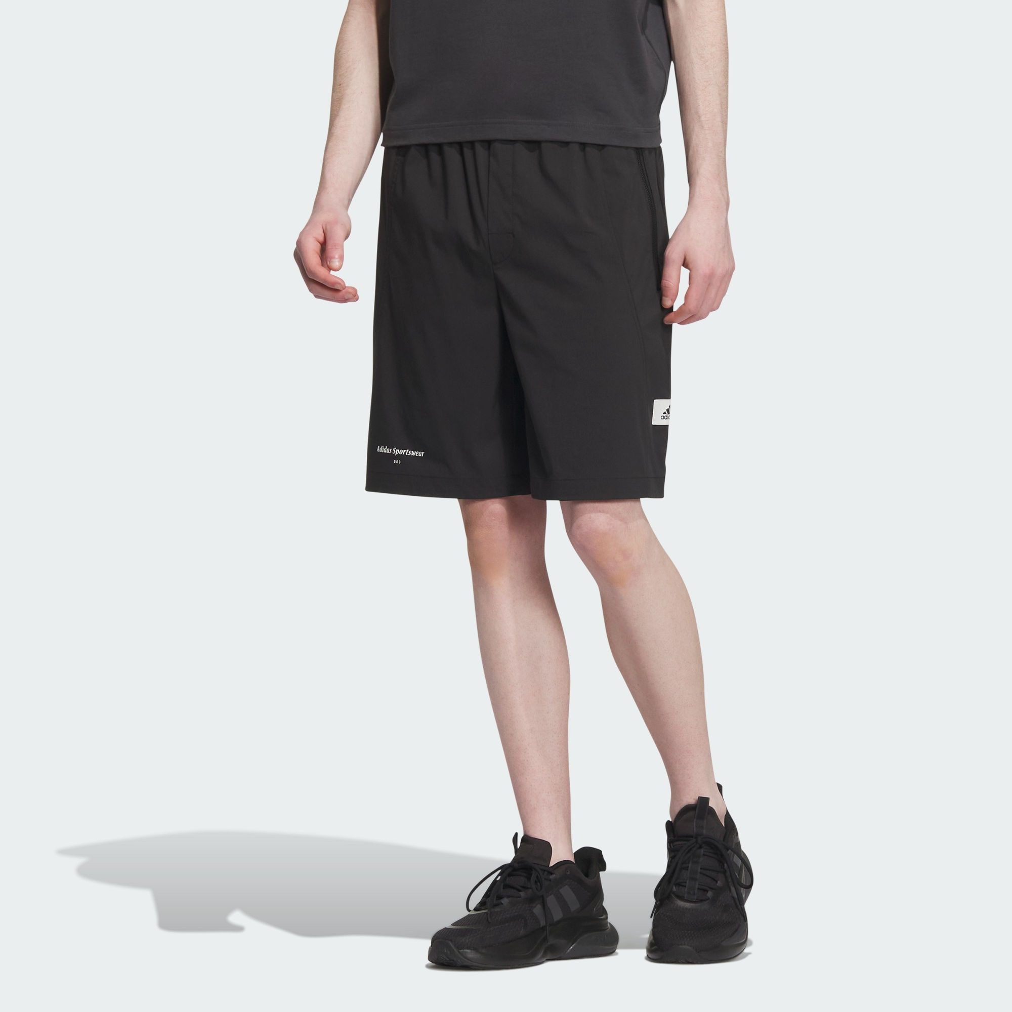adidas Sportswear Lounge 1/2 Shorts 'Black' IP4956 sold by KicksCrew product image thumbnail 2