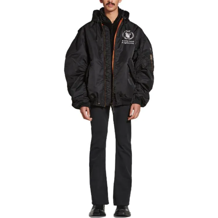Balenciaga x WFP Light Hooded Bomber 'Black' 752178TLO251000 sold by KicksCrew product image thumbnail 3