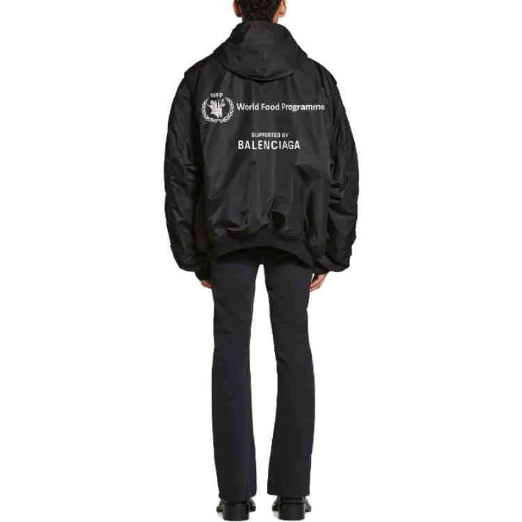 Balenciaga x WFP Light Hooded Bomber 'Black' 752178TLO251000 sold by KicksCrew product image thumbnail 4