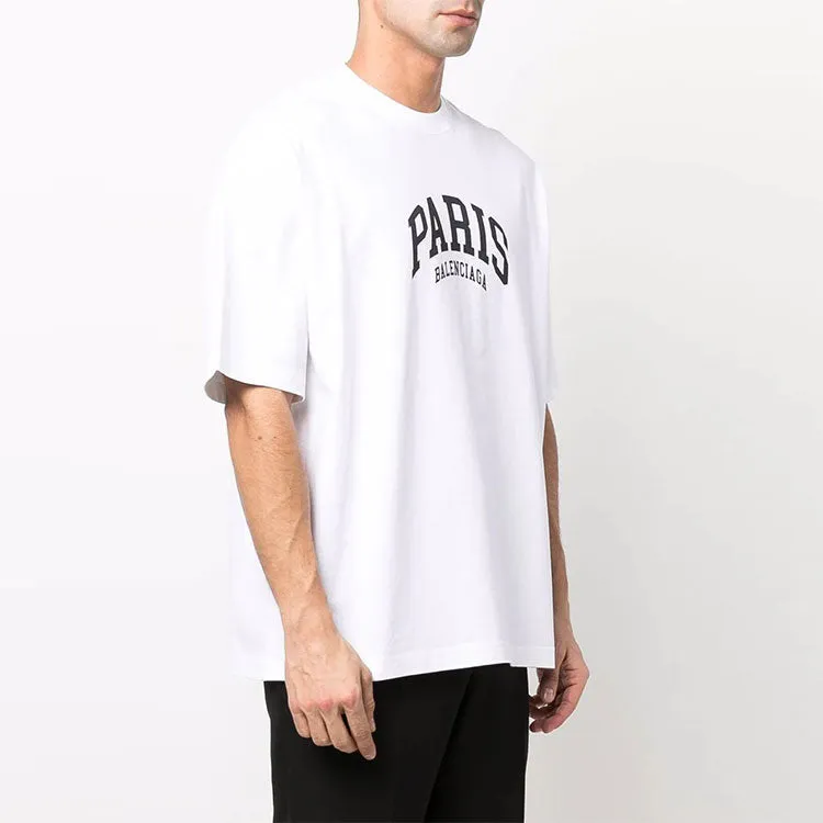 Balenciaga Cities Paris T-shirt Medium Fit 'White' 612966TLVL79040 sold by KicksCrew product image thumbnail 5