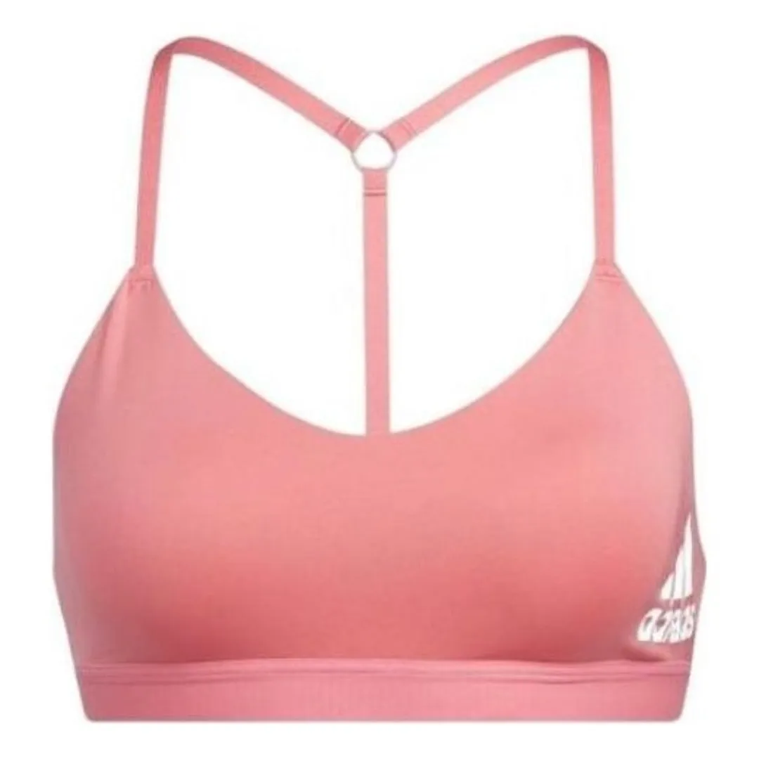 (WMNS) adidas All Me Light Support Training Bra 'Pink White' GL0614 sold by KicksCrew