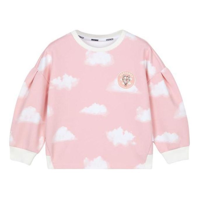 (GS) Skechers Graphic Full Printed Crew Sweater 'Pink White' L123G023 sold by KicksCrew