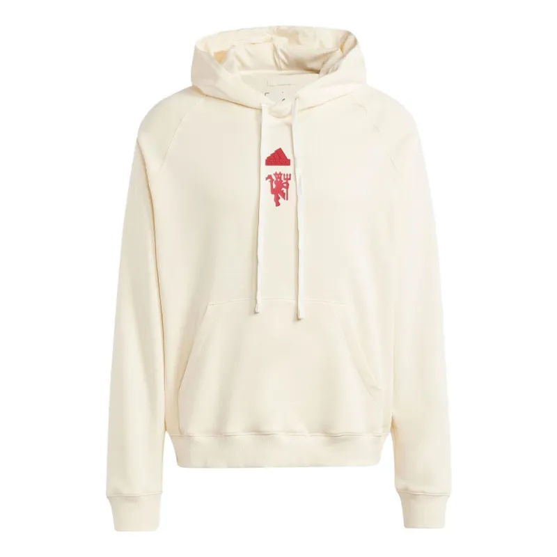 Adidas Manchester United LFSTLR Hoodies 'White Red' IA8545 sold by KicksCrew