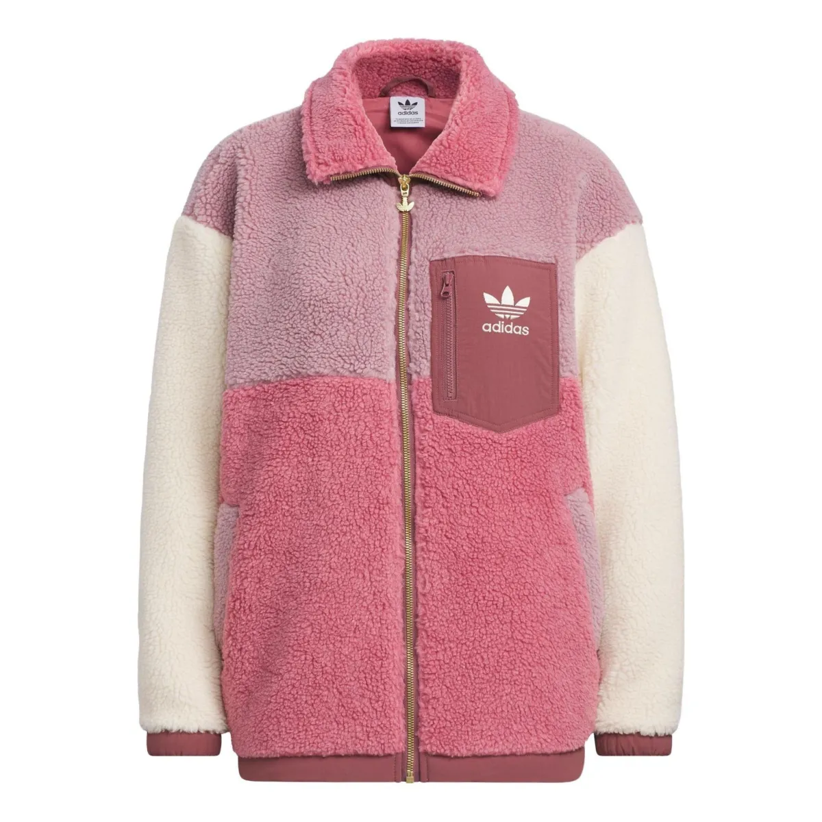 (WMNS) Adidas Originals Sherpa Jackets 'Pink' IN0988 sold by KicksCrew