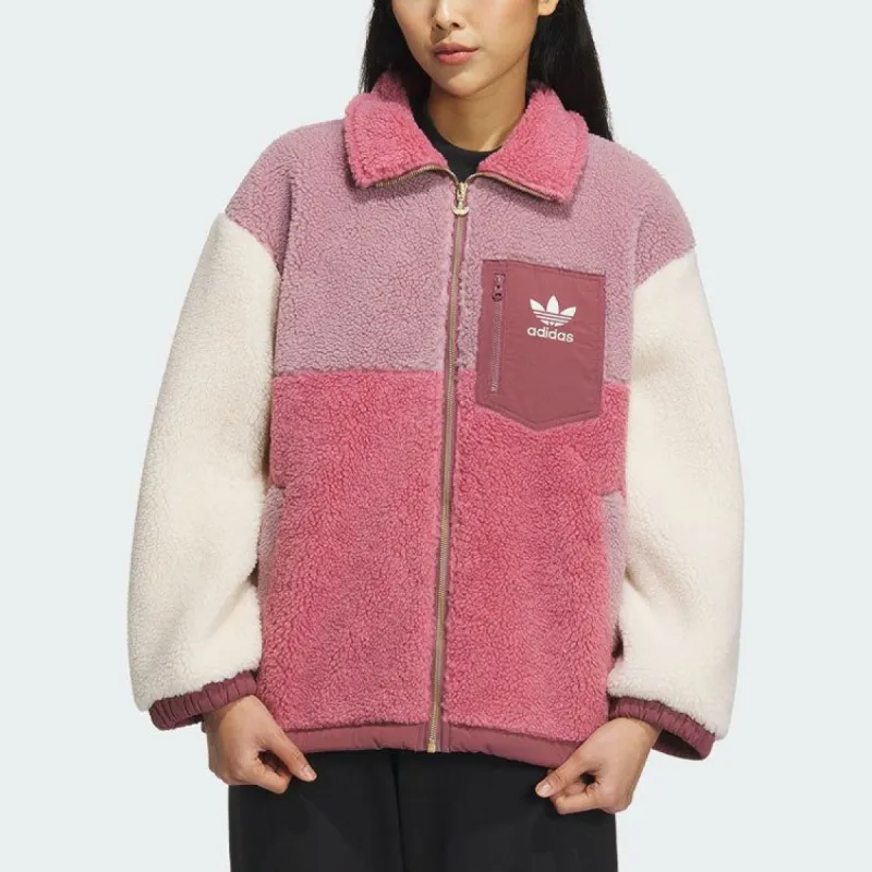 ジャケット・アウター Truly WMNS) Adidas Originals Sherpa Jackets 'Pink' IN0988 | Parallel