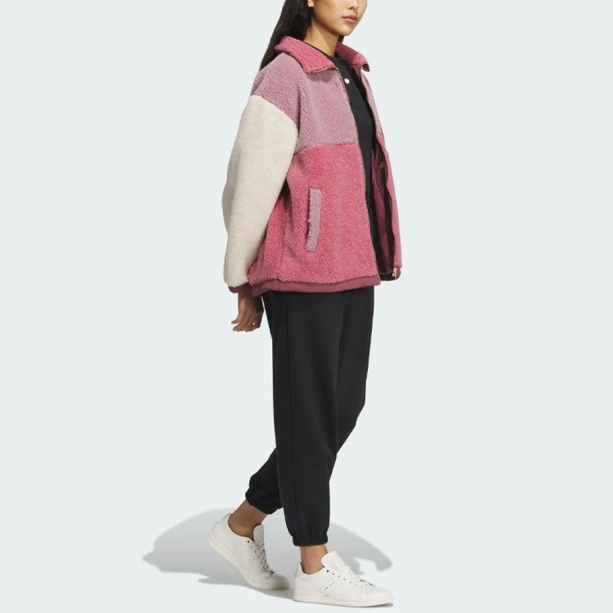 WMNS) Adidas Originals Sherpa Jackets 'Pink' IN0988 | Parallel