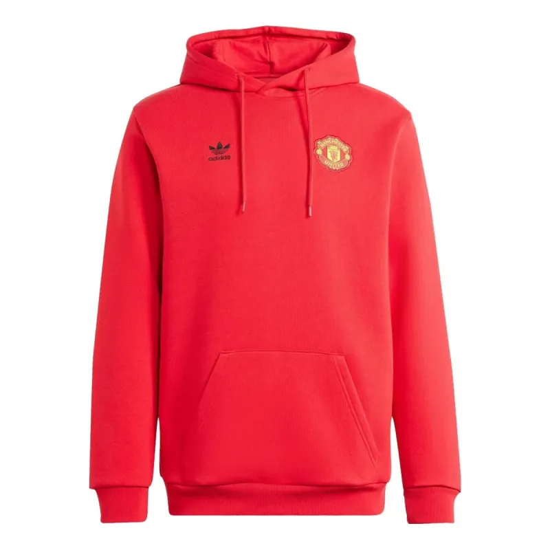 Adidas Manchester United Essentials Trefoil Hoodie 'Red' IK8706 sold by KicksCrew