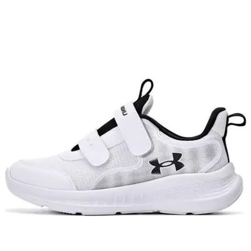 (GS) Under Armour Essential Sneakers 'White Black' 2412102 sold by KicksCrew