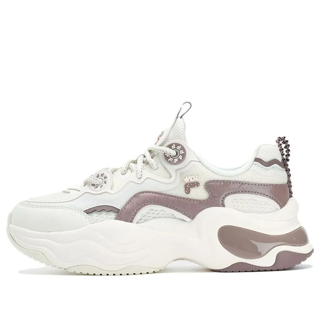 (WMNS) FILA FUSION Bubble Sneakers 'White Brown' T12W321305FGA sold by KicksCrew