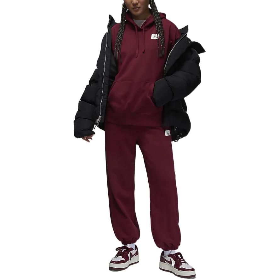 (WMNS) Air Jordan Flight Fleece Hoodie 'Claret' DQ4604-645 sold by KicksCrew product image thumbnail 2