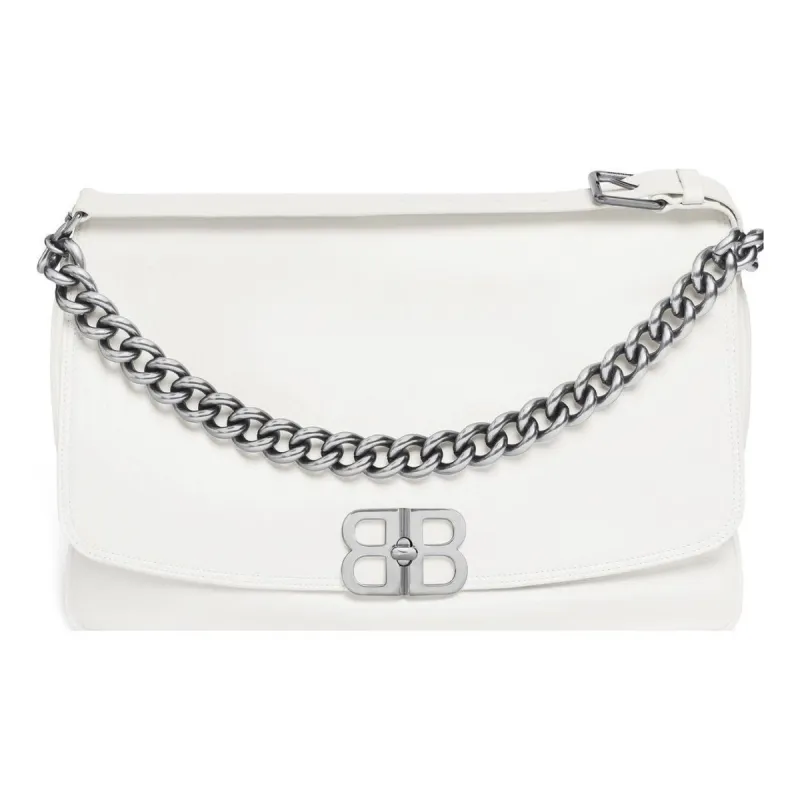 (WMNS) Balenciaga Bb Soft Large Flap Bag 'Optic White' 7484882AAIY9001 sold by KicksCrew
